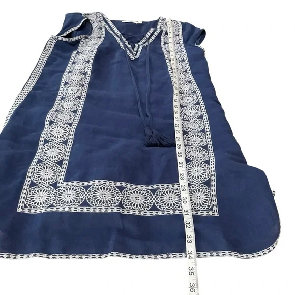 Vineyard Vines Navy Blue Lace-Up Tunic Dress Size 8 - Picture 7 of 9